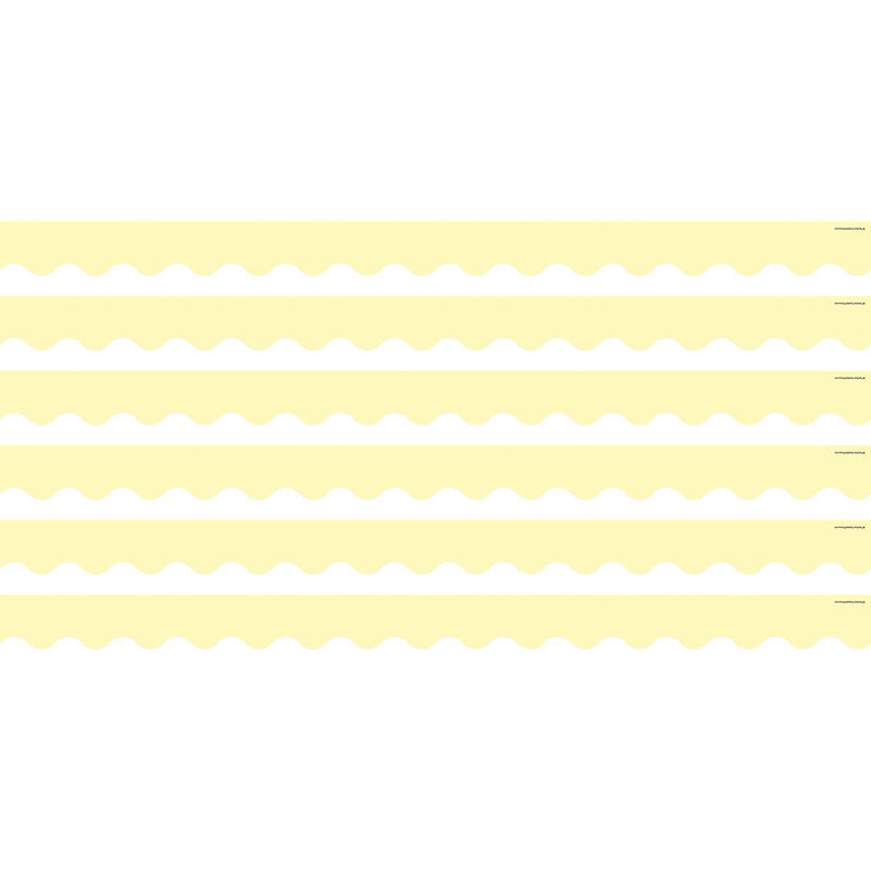 Bordure festonnée de 35 pi par paquet, paquet de 6, Jaune pastel