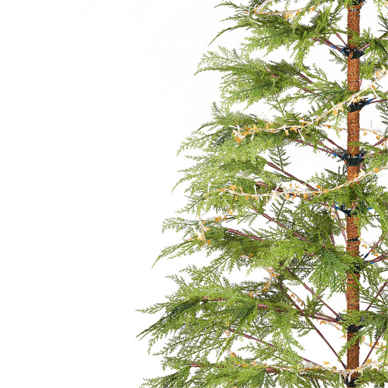 Arbre de Noël artificiel complet 6 pi avec lumières DEL et base en métal, arbre complet 612 pointes, décoration de Noël