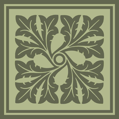 Tonal sur bois en vert III