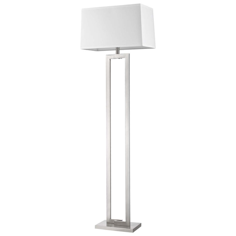Psyhojos 60.5'' Brushed Nickel Traditional Floor Lamp
