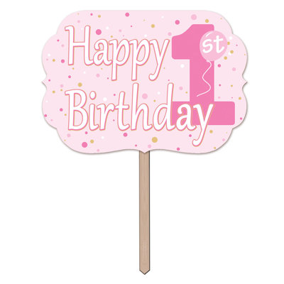 Enseigne de cour d'anniversaire «1st»