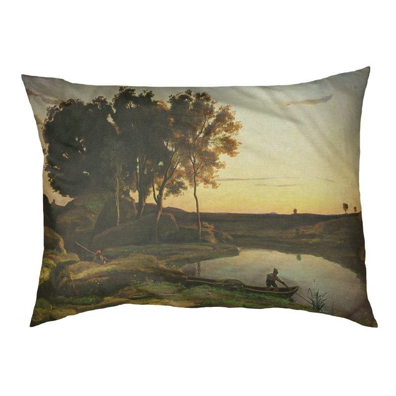 Coussin pour chien Burkes Lake and Boatman, Moyen (L 29,5 po x P19,5 po x H 9,5 po)