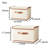 3Pcs Storage Box with Lid Decorative Foldable Lidded Organizer Bin with PU Leather Handle 3-Pack Fabric Storage Cubes Container for Closet Bedroom Kitchen Office Organization-363666839