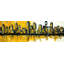 Yellow City - Contemporary Living, reproduction encadrée avec passe-partout