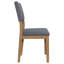 Chaise d'appoint de salle à manger rembourrée en tissu Topeka (ensemble de 2)