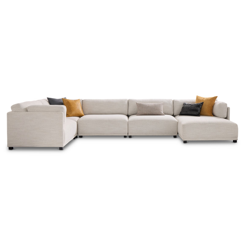 Bernhardt Parker 5-Piece Fabric Sectional, Right Hand Facing