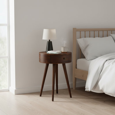Aoife 40cm W Solid Wood Bedside Table