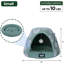 Lits pour chats pour chats d'intérieur, grotte pour lit de chat 2-en-1 avec fond antidérapant et peluche ultra-douce, tente confortable pour chatons et petits chiens, 19 pouces, vert