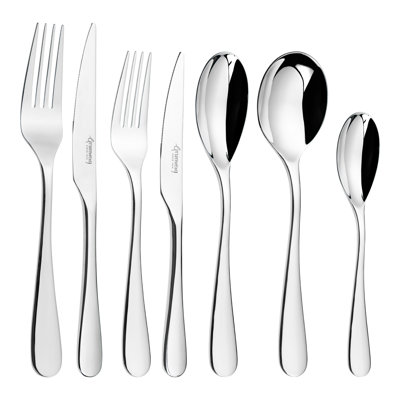 Rivers Collection 84 Piece Stainless Steel Cutlery Set , Service for 12, Sheaf