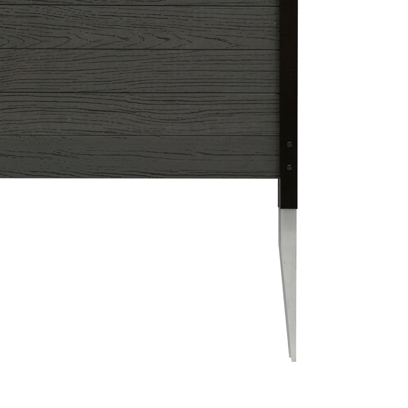 Nappa Charcoal Vinyl Privacy Screen Kit with Laser Cut Design