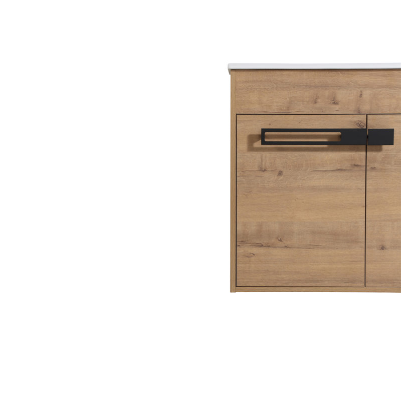 Haryan 0'' Single Bathroom Vanity with Ceramic Top