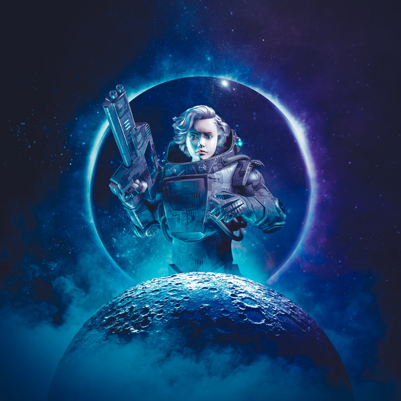 Space Cadet - Wrapped Canvas Print, 30cm H x 30cm W x 3.8cm D