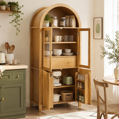 Armoire de rangement rainurée Home Oak