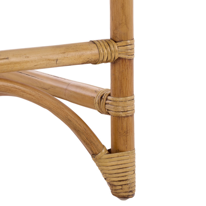 Tabouret de bar avec coussin Christine, Miel brun délavé