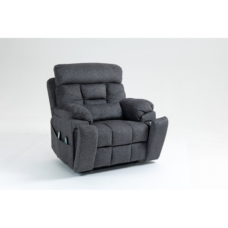 Old Age Electric Lift Chair, Flat High Density Foam Electric Sofa, Gray Velvet