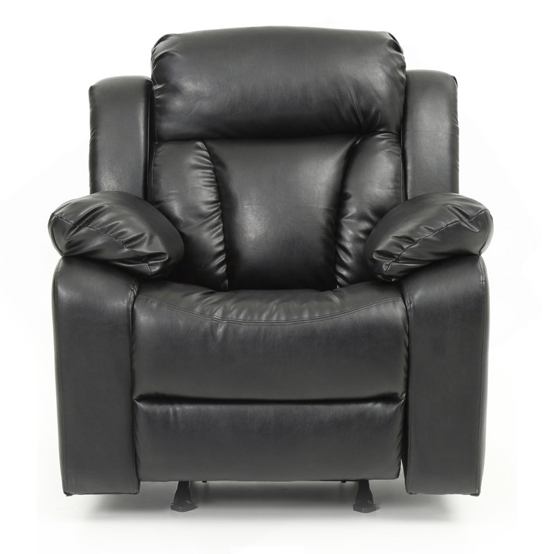 Élégant fauteuil inclinable rembourré noir