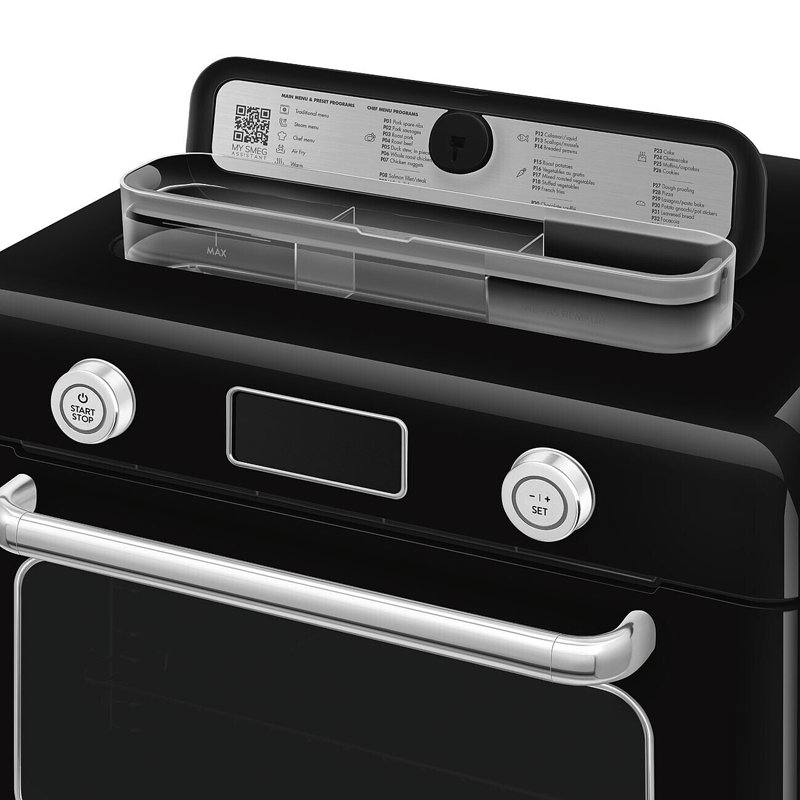 Combi Countertop Air Fry Oven With Steam, Black Glossy