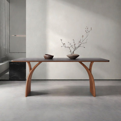 Modern Retro Rock-Panel Dining Table by Orren Ellis