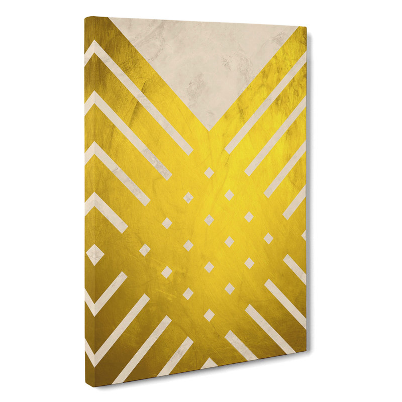 Golden Lattice - Wrapped Canvas Print, 60cm H x 40cm W x 3cm D