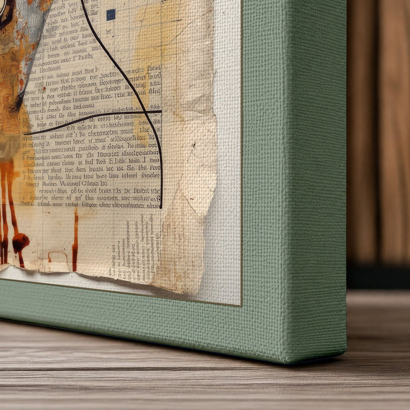 Fractured Light Eclectic - Wrapped Canvas, 36x24 - 91.4 x 61.0 cm, Sage Border