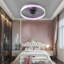 Ventilateurs de plafond avec lumières à DEL à intensité variable, installation encastrée de ventilateurs de plafond modernes et minces-613155355