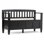 Banc de rangement contemporain en bois massif avec couvercle relevable Brooklyn