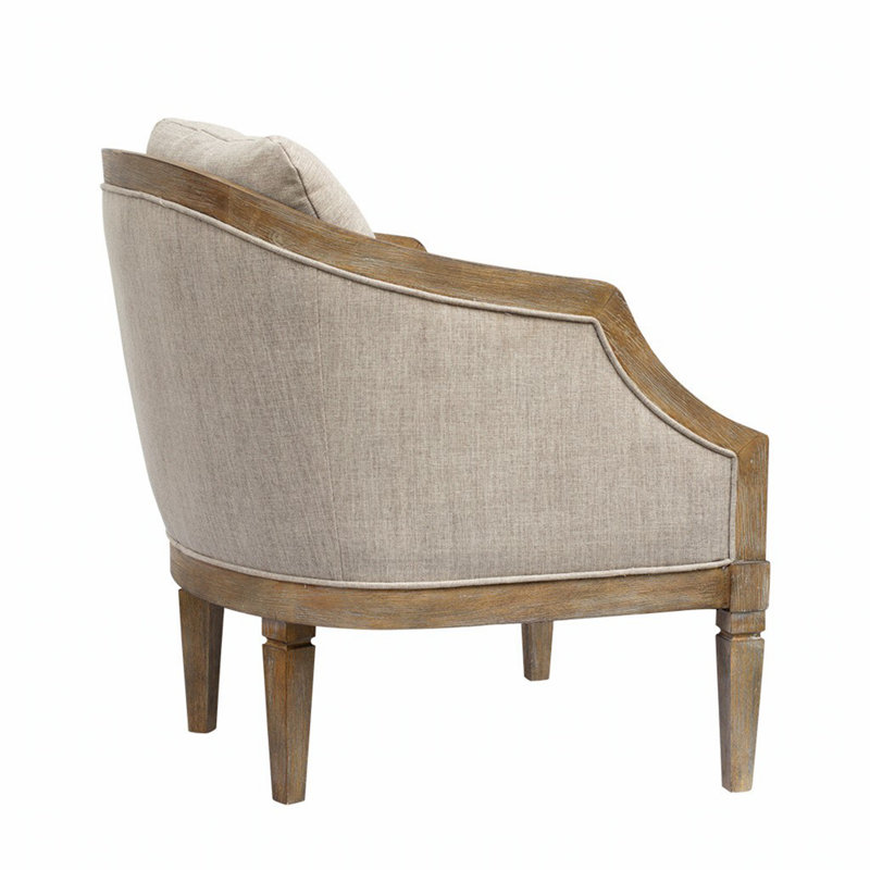 Classic Solid Wood Accent Chair with Durable Polyester Upholstery and Elegant Design for Comfortable Seating