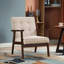 Fauteuil d'appoint rembourré capitonné rétro avec pieds en bois massif 25 po Chesterle-111202143