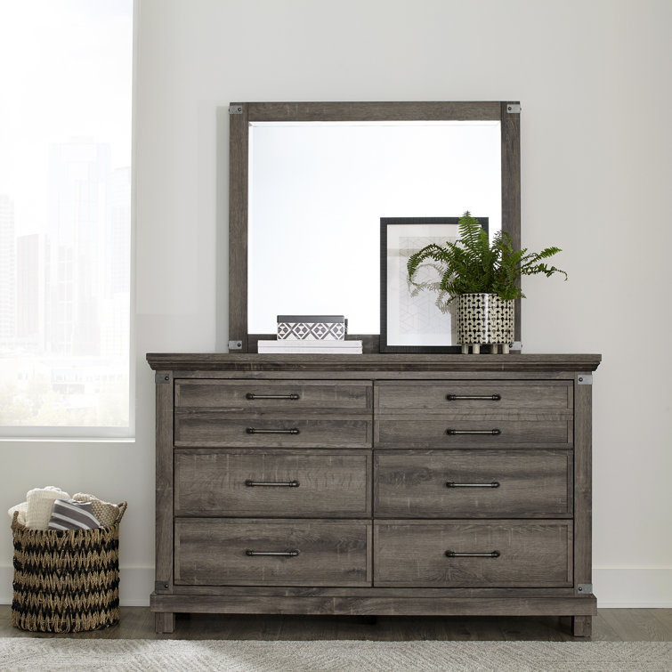 Lafever 60'' W 6 - Drawer Dresser with Mirror