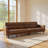 87" Mid-Century Modern Faux Leather 3-Person Sofa