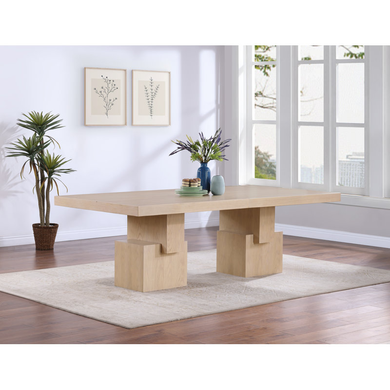 Anzio Rectangular 96'' L x 48'' W Dining Table, Oak