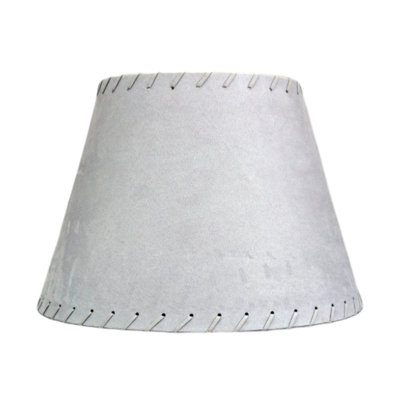 Abat-jour de la collection RDI Sophia, tissu en suède avec bordure à point noué, 8 x 13 x 9 po, 2 carats