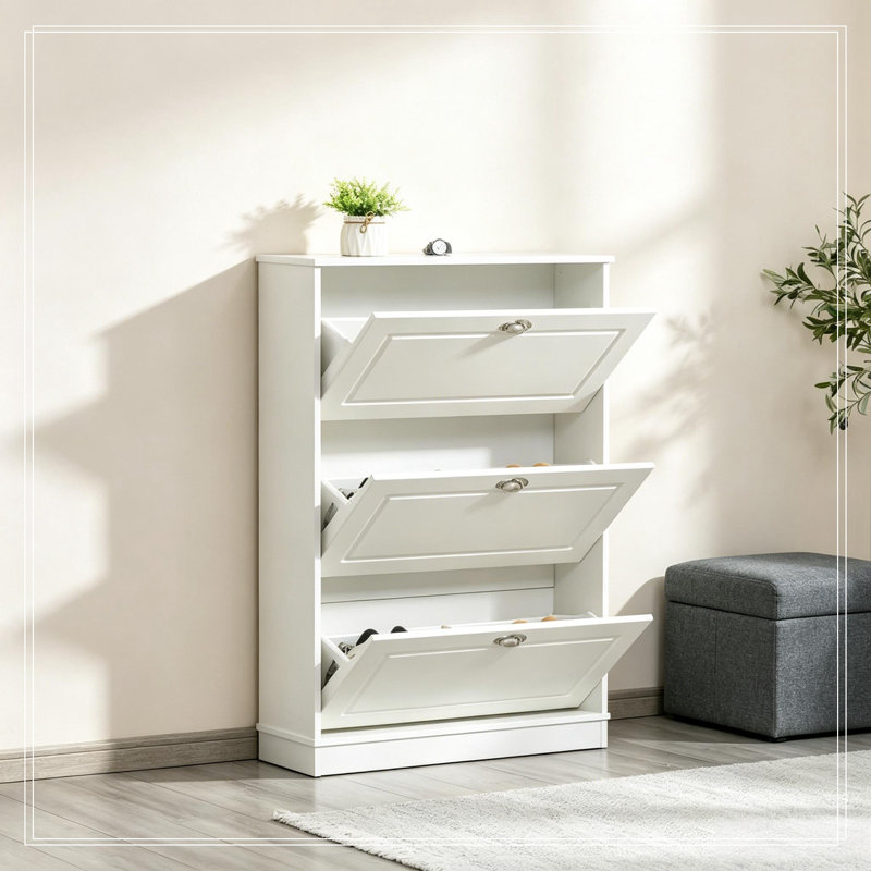 Armoire Tilen avec 3 tiroirs rabattables