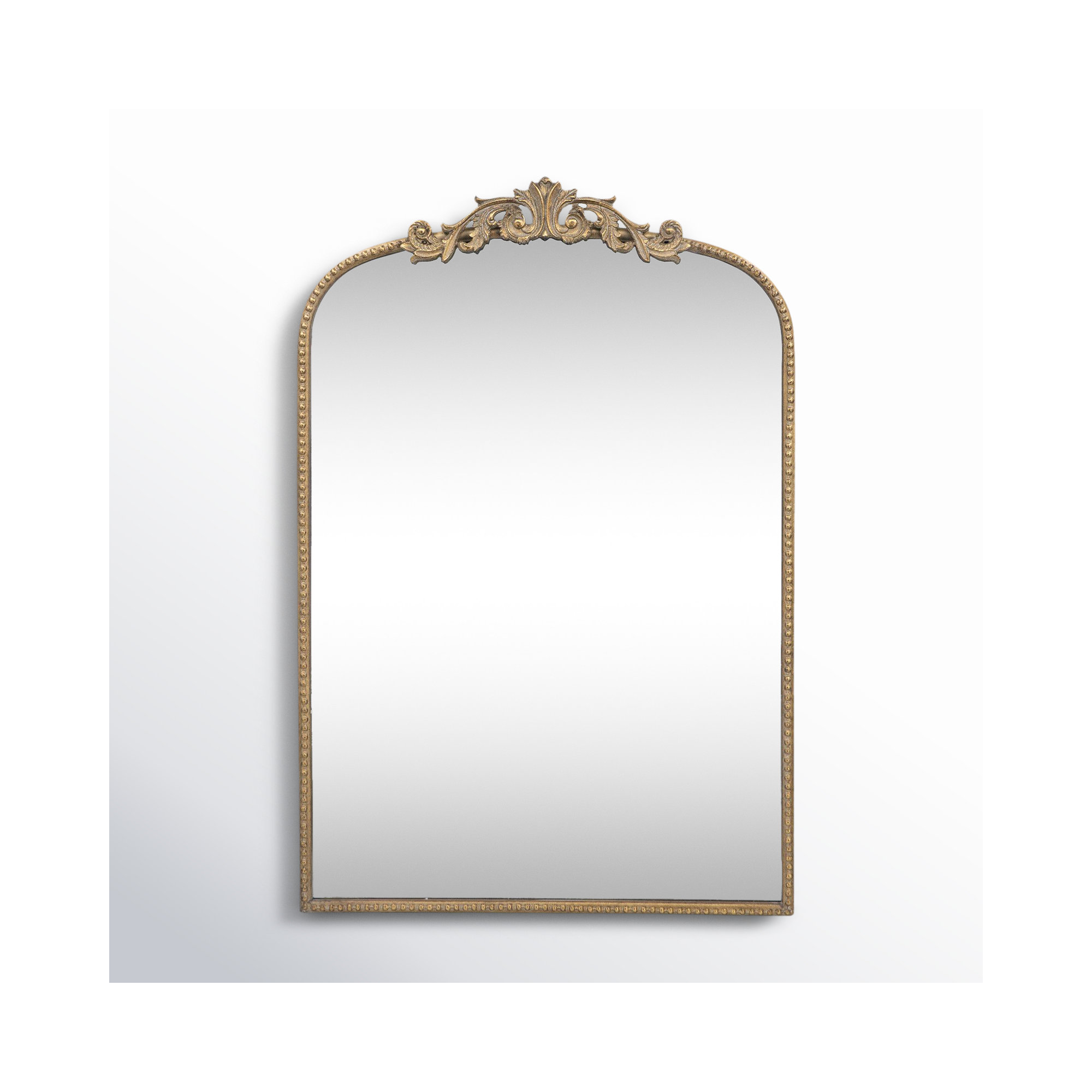 Emmeline Metal Arch Mirror, 36" x 24", Gold