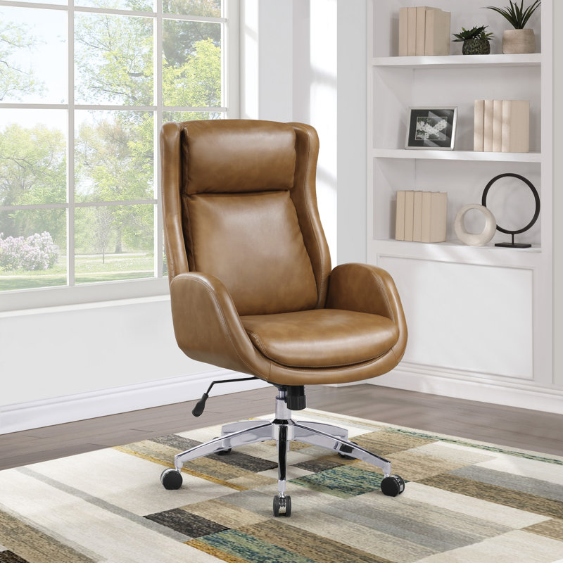 Fauteuil de direction avec appui-tête Blanchard, Muscade