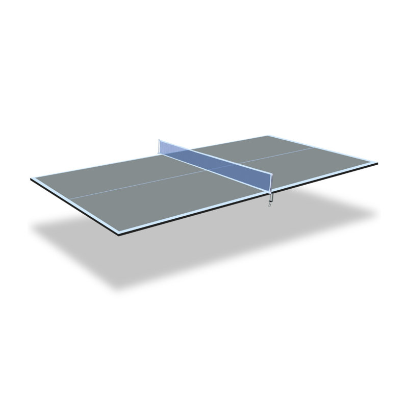 Plateau de tennis de table moyen pliable, H 0,48 po x l 71 po x P 35,5 po, Gris