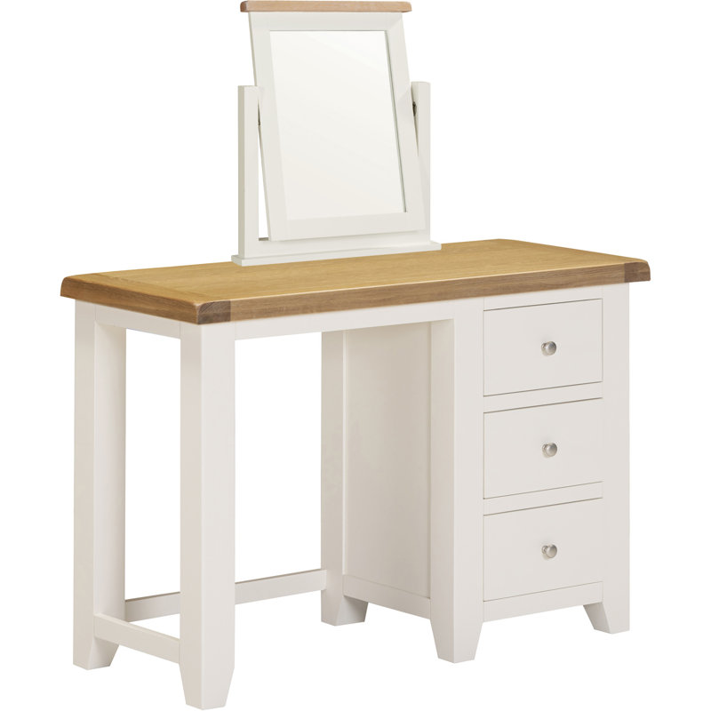 Solvy Dressing Table with Mirror, Ivory
