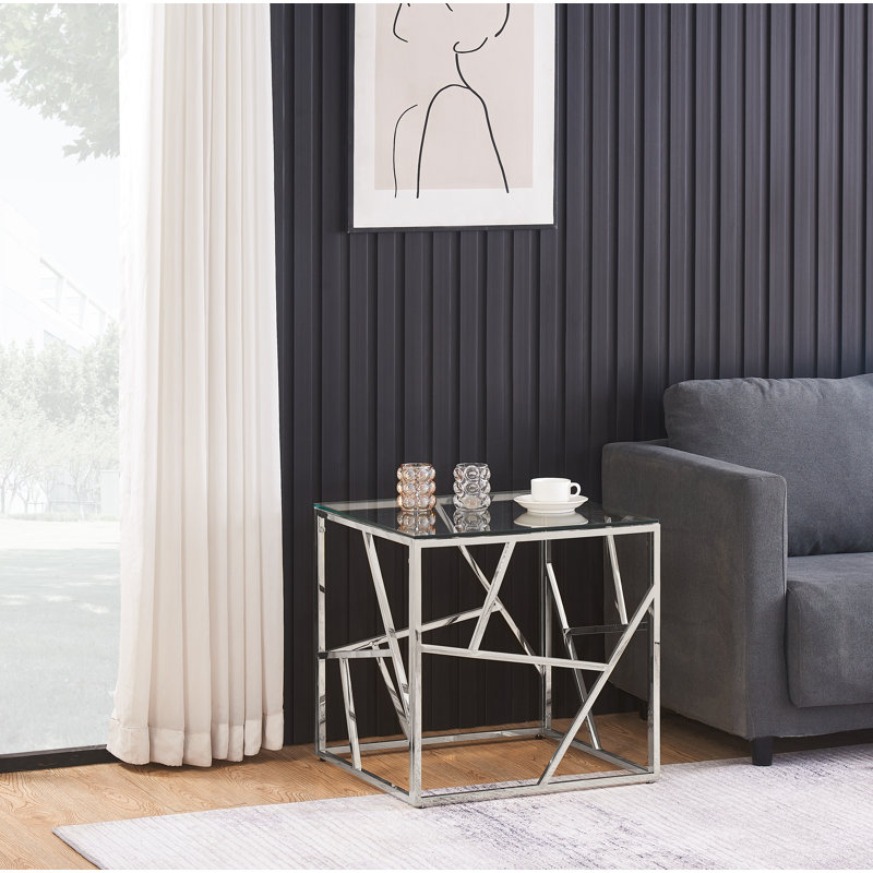 Abdu End Table, Silver