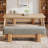55" Upholstered Dining Bench with Padded Seat, Modern Kitchen Bench for Dining Room-1118331234