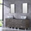 72.4'' Double Bathroom Vanity with Glass Top