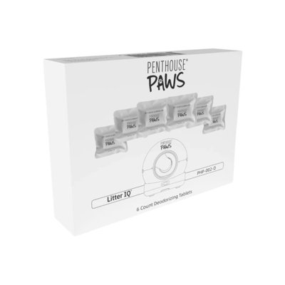 Penthouse Paws Litter IQ Deodorizer Tablets 6 Pack, Odor Control for Litter IQ Waste Drawer to keep home smelling, Long-Lasting freshness, Easy to Use, Safe for Cat & Dog