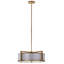Lustre cylindrique à cinq lumières avec abat-jour