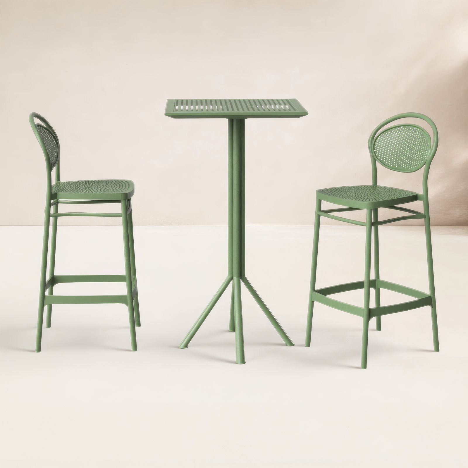 Farrah 24" Patio Dining Set, Olive Green