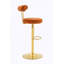 Chaise de bar rembourrée pivotante réglable-145691