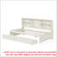 Structure de lit simple avec tablettes latérales et tiroirs, port USB-813803630
