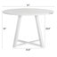 Ensemble de salle à manger 3 pièces, table à manger à tréteaux et 2 fauteuils bouclés-2043158174