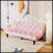66" Pink Velvet Sofa Bed