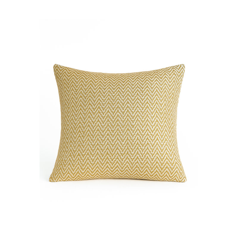 Marisol Herringbone Bay Indoor Outdoor Pillow 20x20, Yellow, Square 20", Polyester