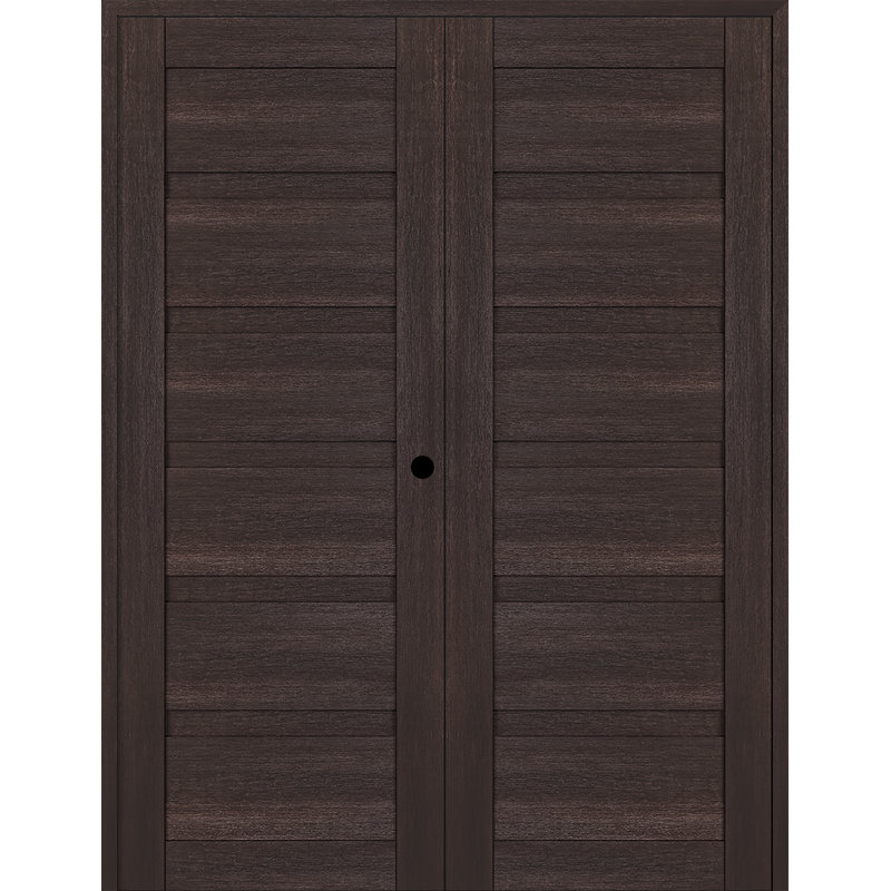Porte standard en bois manufacturé massif lambrissé Louver, Chêne, 31,75 po x 83,23 po
