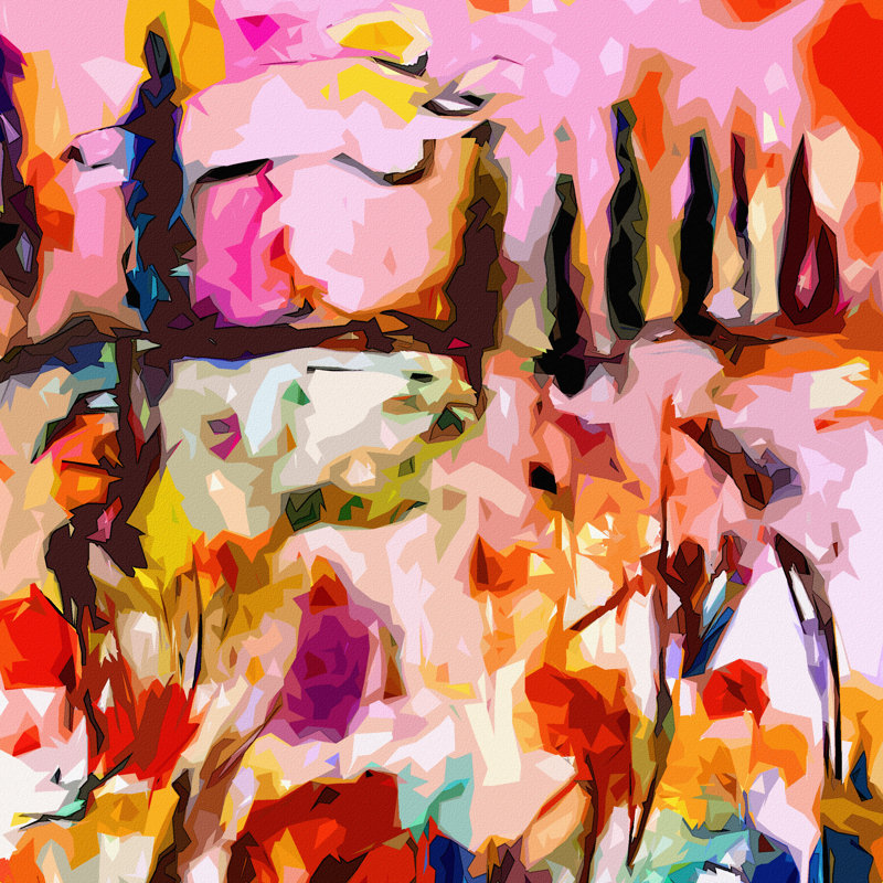 Ginette Fine Art, Toscane abstraite, H 12 po x l 12 po, Non, Toile tendue